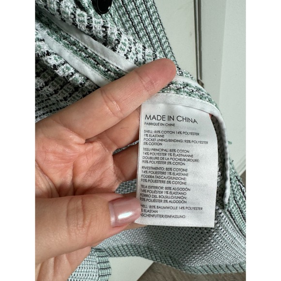 Club Monaco EUC Tweed Boucle Overshirt Jacket Coat Shaket Size M Checkered - Picture 10 of 13